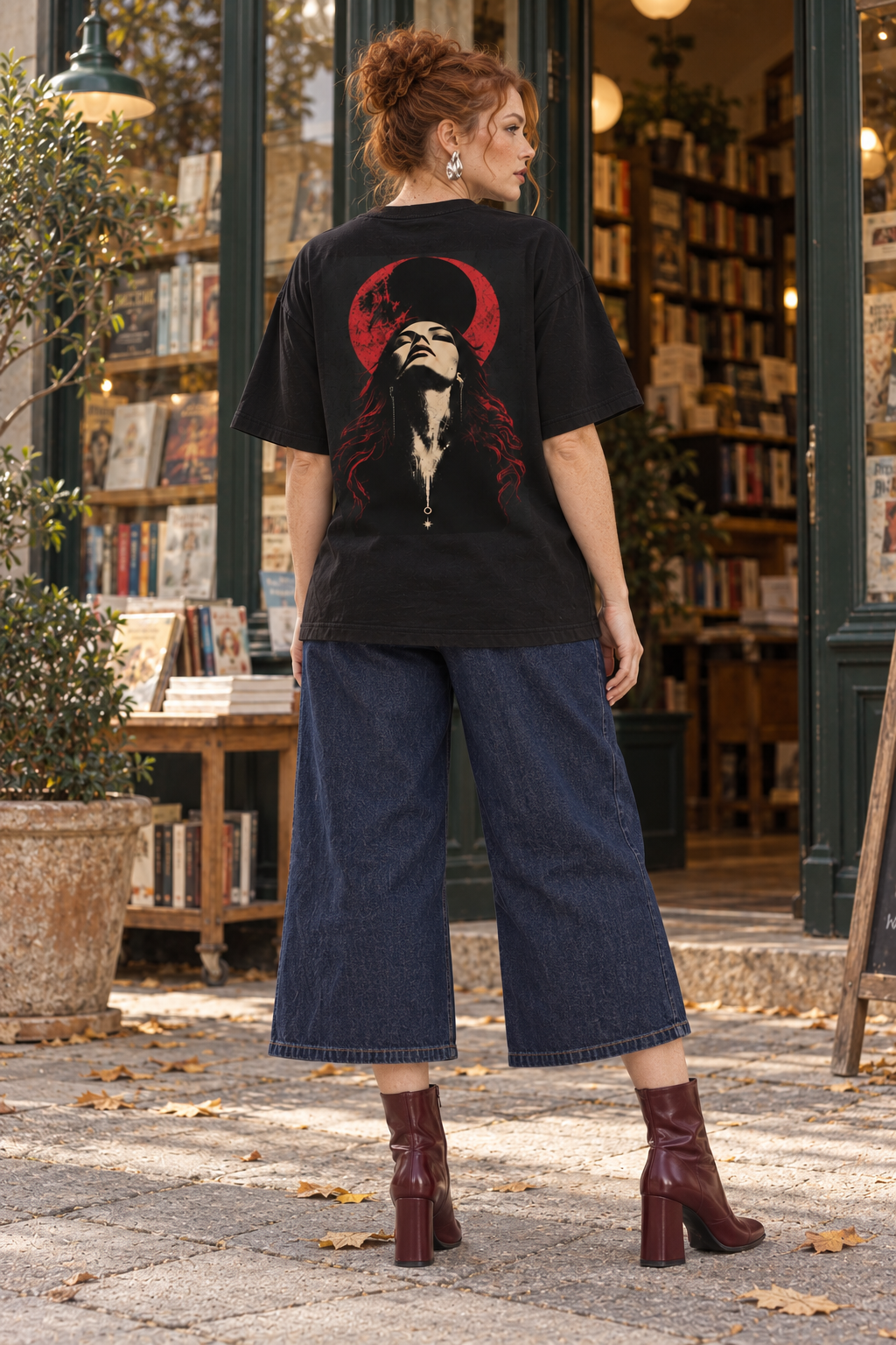 Crimson Moon Heavyweight Graphic Tee – AZAL RŪH