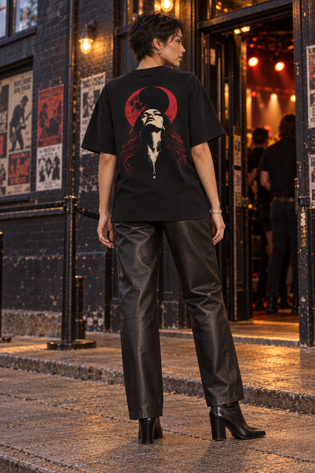 Crimson Moon Heavyweight Graphic Tee – AZAL RŪH