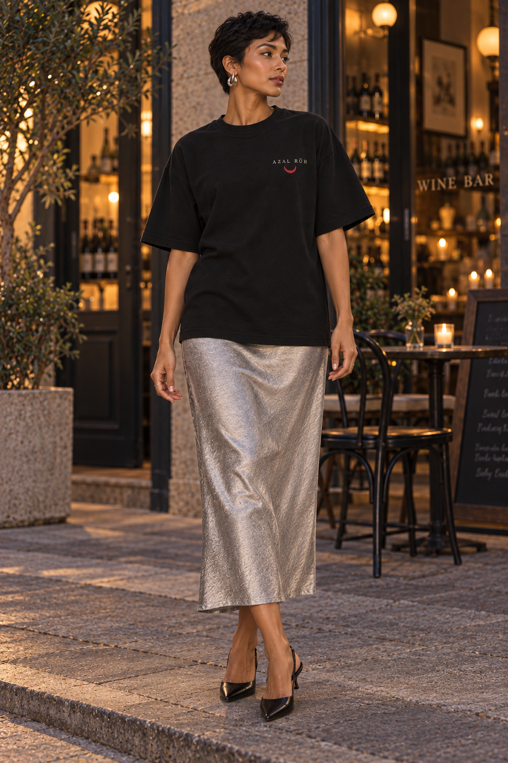 Crimson Moon Heavyweight Graphic Tee – AZAL RŪH