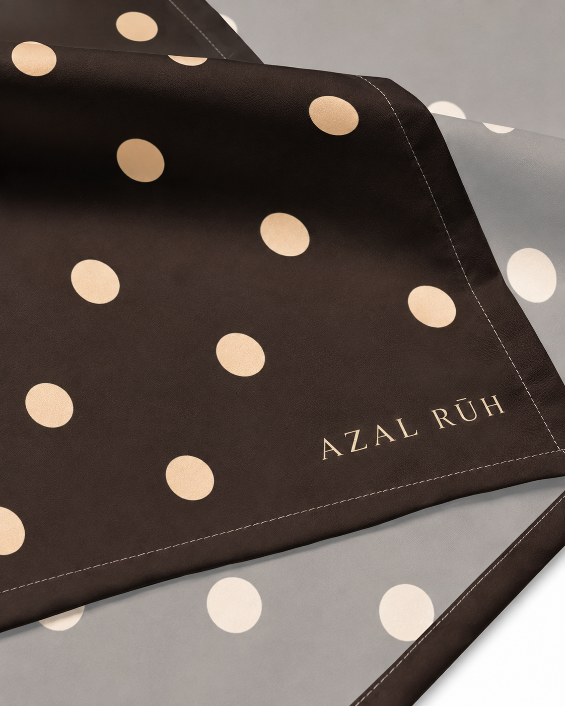 Chocolate Polka Bandana Scarf | AZAL RŪH