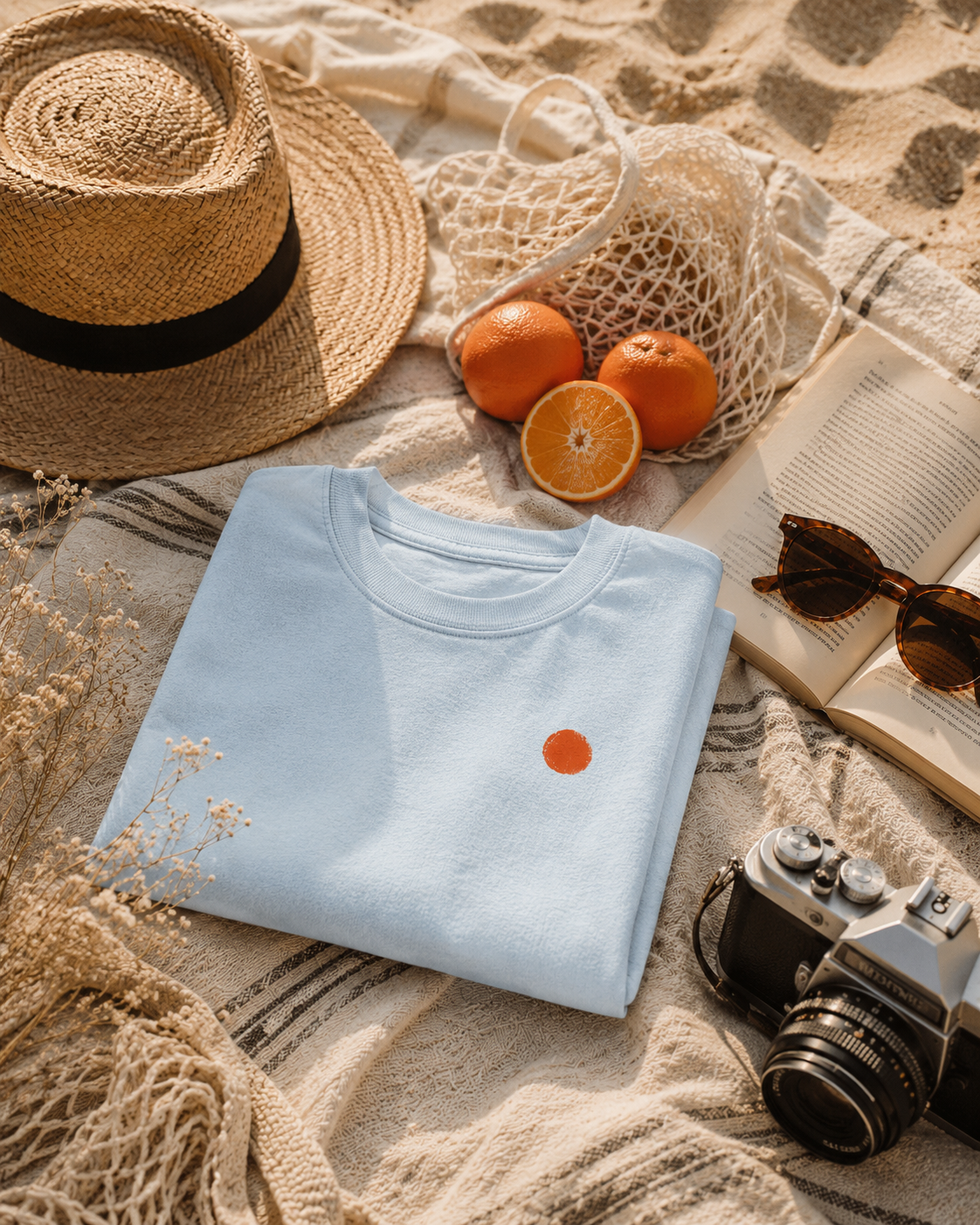 AZAL RŪH Golden Horizon Mineral Wash Crop Tee \| Vintage Sunset T\-Shirt