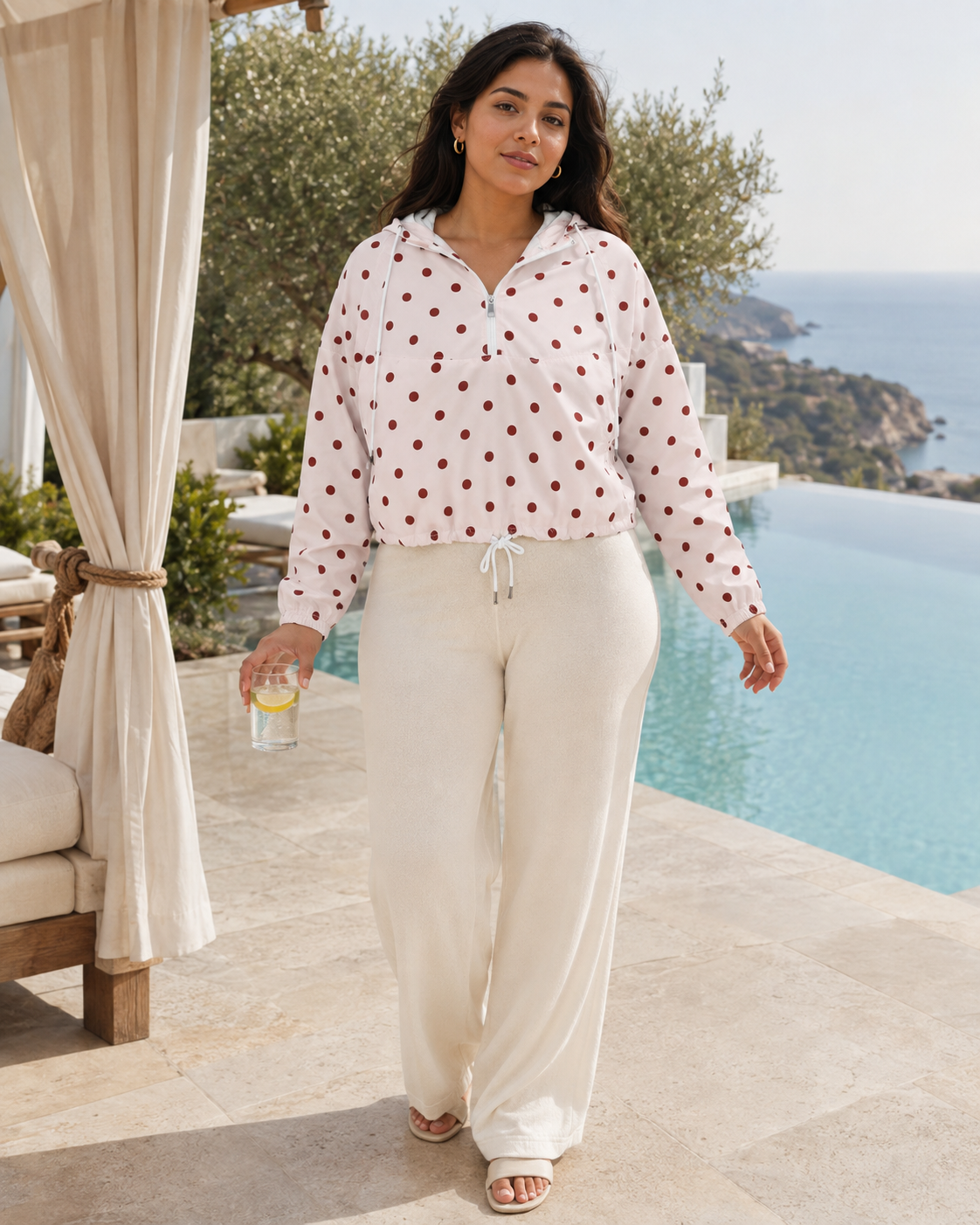 Amalfi Rouge Cropped Windbreaker