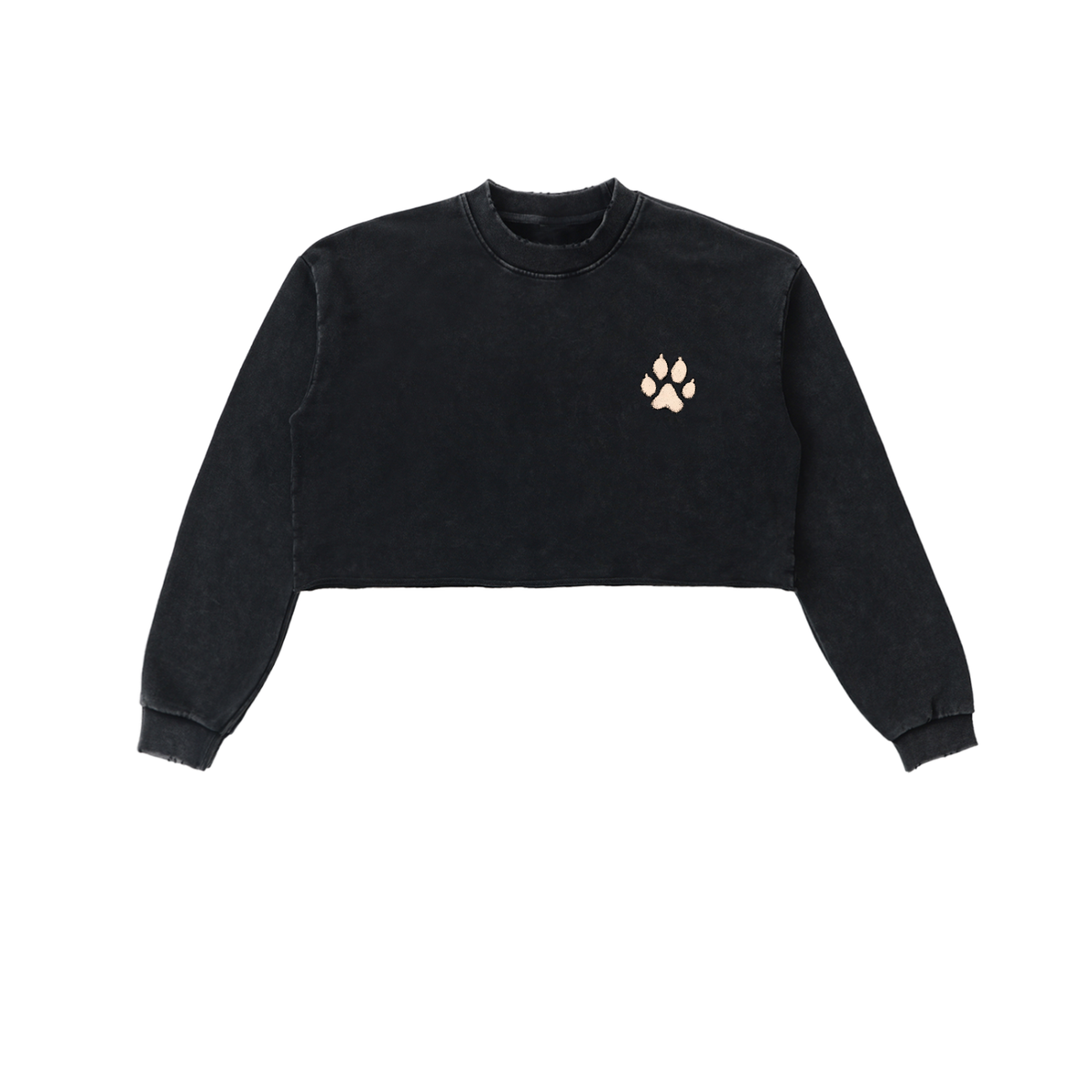 Leopard Muse Snow-Washed Cropped Sweatshirt worn - cropped fit